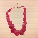 Hot pink shell necklace