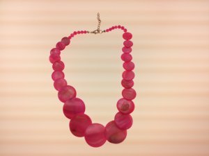 Hot pink shell necklace