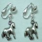 Children Jewelry horse charm clip on earring