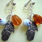 Girl jewelry angel charm dangle clip on earring