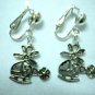 Girl jewelry helicopter charm dangle clip on earring