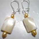 Woman Jewelry Freshwater pearl mother of pearl earring