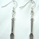 Girl jewelry fork charm dangle earring