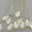 MOP Mother of pearl penguin pendant necklace party gift 1pc