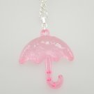 Pink umbrella necklace Girl's jewelry