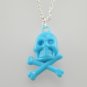Girl jewelry plastic skull pendant necklace
