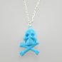 Girl jewelry plastic skull pendant necklace