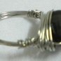 Handmade Woman jewelry Wire wrap black pearl cocktail party ring US size 7.5