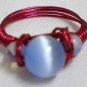 Handmade Woman jewelry Wire wrap Cat Eye Moonstone cocktail party ring US size 8.5