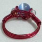 Handmade Woman jewelry Wire wrap Cat Eye Moonstone cocktail party ring US size 8.5