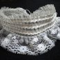 Wide stretch white lace choker necklace