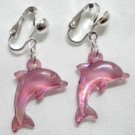 Bead dolphin charm dangle kid girl dangle earring