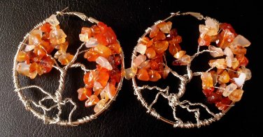 Handmade Amethyst Tree of life Earring