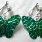 Sequin butterfly clip on earring for girl