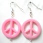 Rose pink Peace & Love earring