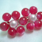 Girls handmade red flower hair clip