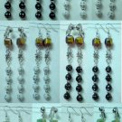Handmade glass bead dangle earring