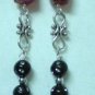 Handmade glass bead dangle earring