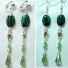 Malachite dangle earring