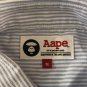 FREE SHIPPING AAPE BY *A BATHING APE® stripe shirt M