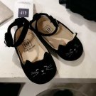 Gap Baby girl velvet flat shoe cat design
