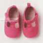 Mary Jane hot pink baby shoe