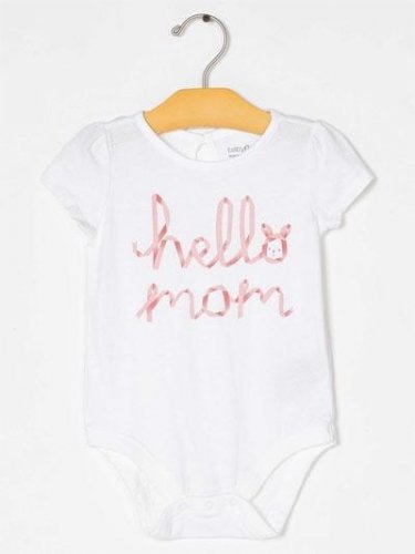 GAP baby girl hello mom bodysuit 3-6 mths