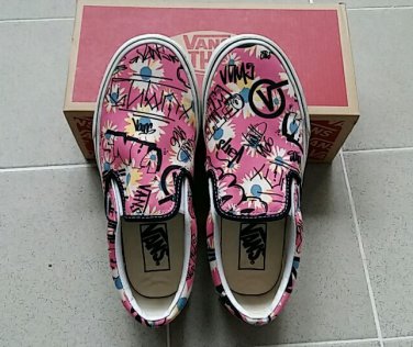 VANS LOW SHOES Slip-On Crew Pink Floral/Black VN0A4BV31IY SNEAKER WOMAN