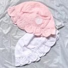 Baby girl hat pink and white 2 pcs set 0-3 month