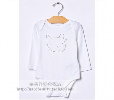 Gap baby boy white long sleeve cotton bodysuit 6-12 mths