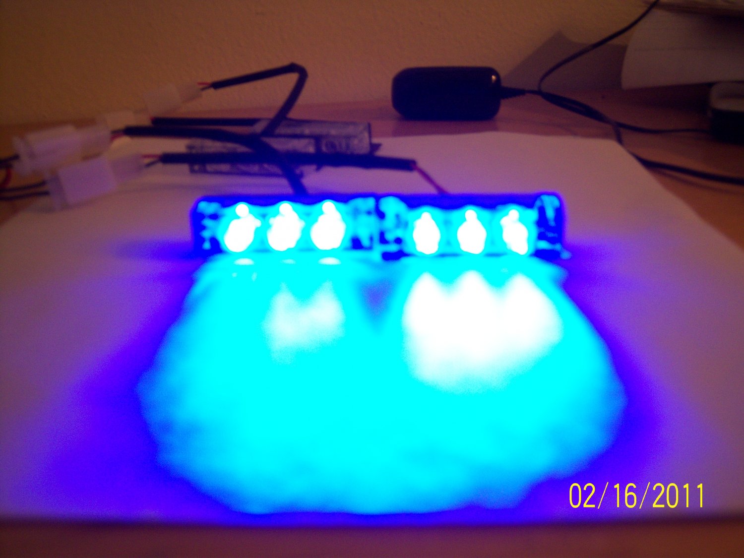 blue emergency grill lights