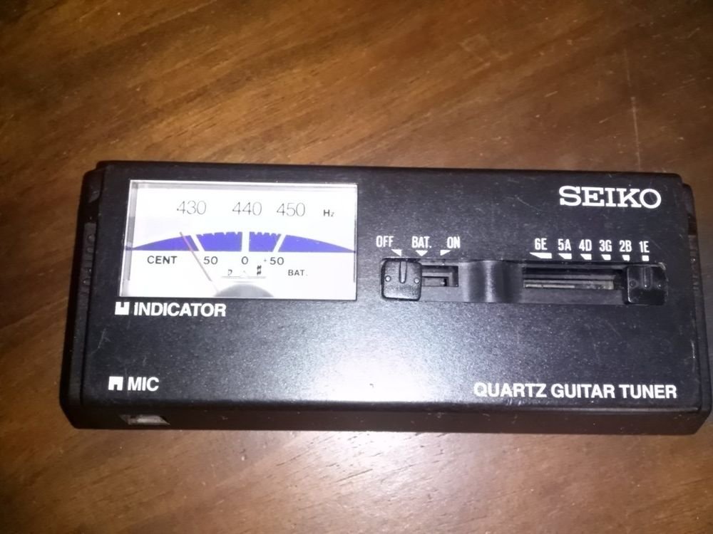 Seiko ST600 Quartz Guitar Tuner meter indicator portable 9v battery