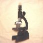 MICROSCOPE - rare crinkle paint & metal base 100x - 900x zoom 3 objective lens