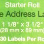 white SELF STICK Address Labels 12 rolls DYMO 400 450 TWIN TURBO printer writer