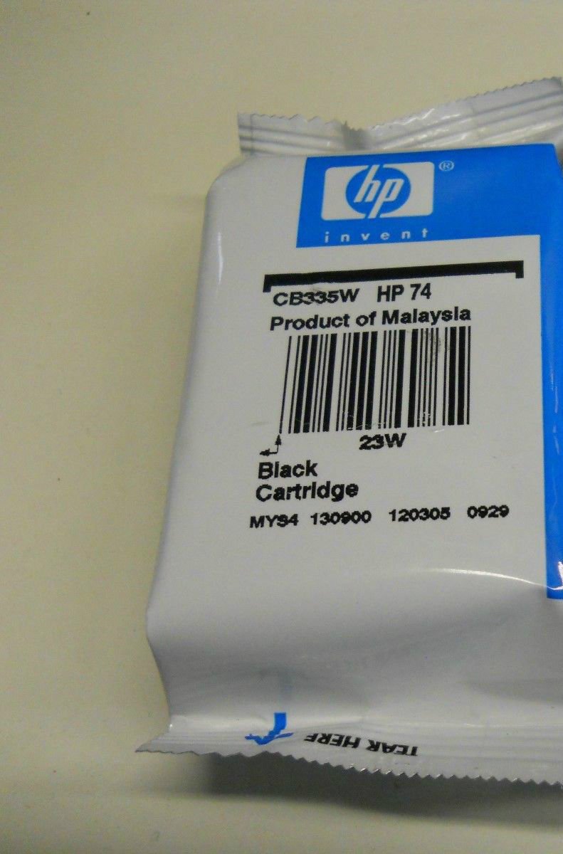 74 HP BLACK ink OfficeJet J6480 J6450 J5780 J5750 J5740 DeskJet D4360 printer