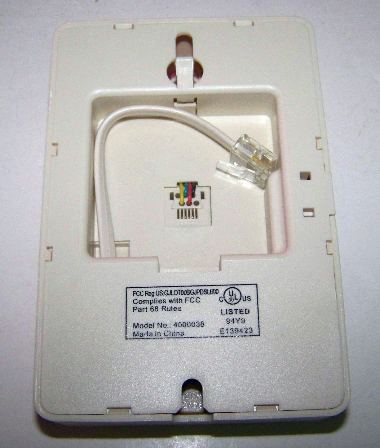 new 4000038 wall mount DSL UVerse adapter noise Filter Phone Line