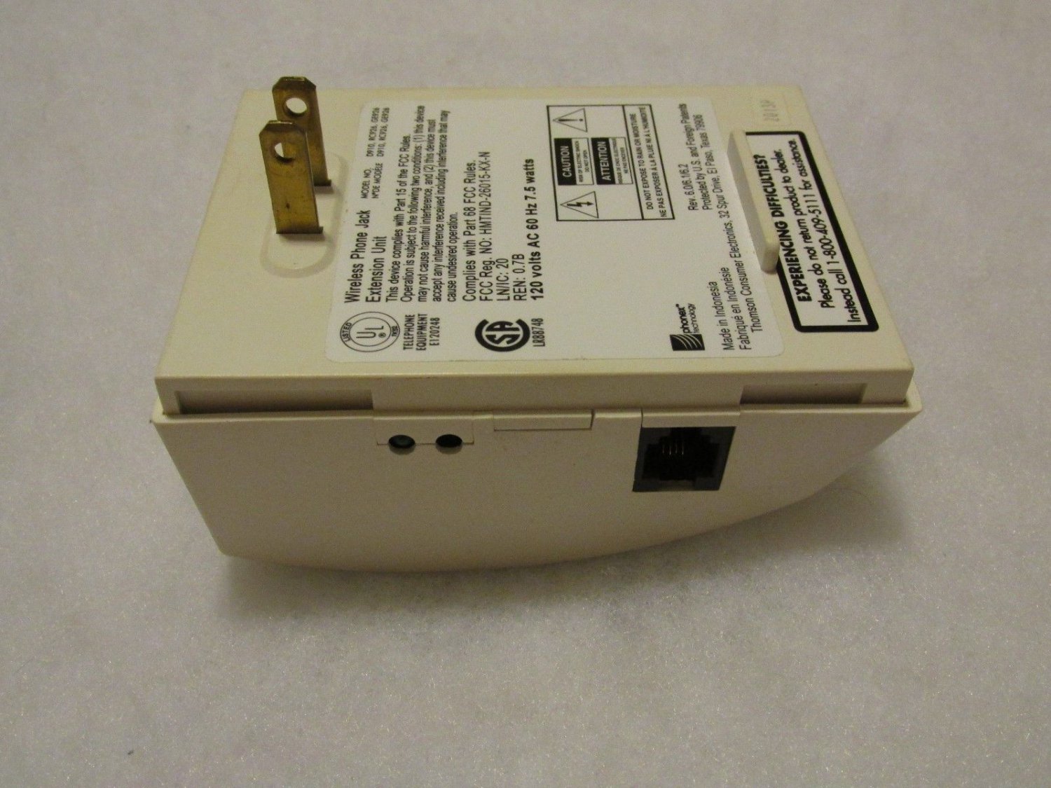 RCA Phonex Broadband EXTENSION UNIT D916 RC926 ac wireless Phone