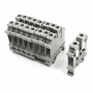 10 rail Terminal Block UK6N Screw Coupling 800V 57A Contact 6mm2 iec 947-7-1 10 rail Terminal Block UK6N Screw Coupling 800V 57A Contact 6mm2 iec 947-7-1