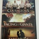 3Movie 6hr DVD COURAGEOUS Facing the Giants FIREPROOF Kirk CAMERON Adam MITCHELL 3Movie 6hr DVD COURAGEOUS Facing the Giants FIREPROOF Kirk CAMERON Adam MITCHELL
