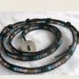 Genuine Leather Czech Glass Beads Wrap Bracelet