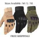 Tactical Hard Knuckle Full Finger Gloves Military Police Army M L XL