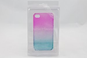 iPhone 4 case WaterDrops Sweet label (FUCHSIA & AQUA))