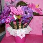 Flower Pen Arrangement in Pinks & Purples