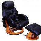 Leather Massage Chair with Ottoman