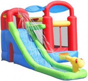 wet and dry inflatable bouncers