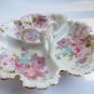 ROYAL CROWN CHANTILLY ROSE 3-SECTION SERVER WITH HANDLE