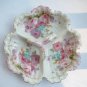 ROYAL CROWN CHANTILLY ROSE 3-SECTION SERVER WITH HANDLE