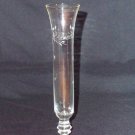 ETCHED GLASS FOOTED BUD VASE