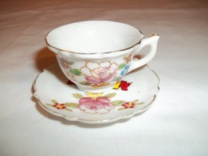 MINIATURE SOUVENIR CUP AND SAUCER, Silver Springs, FL
