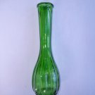 Vintage Forest Green Glass Bud Vase